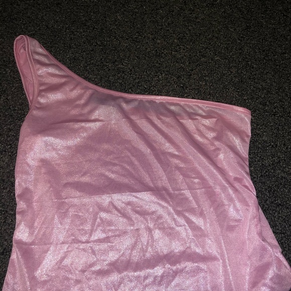 PINK ONE SHOULDER BODY SUIT - Picture 6 of 6